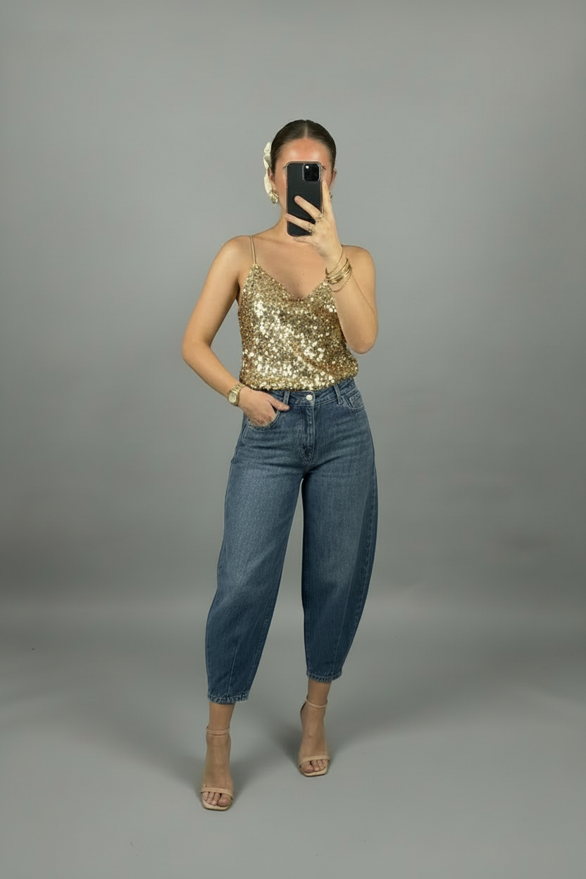 Le Jean Barrel Fit « Iconique » – Bleu Denim