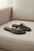 Les Sandales Plates Bijoux « Capri » – Marron Foncé