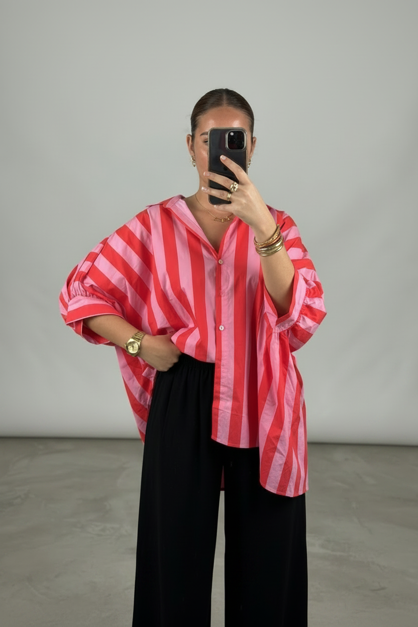 La Chemise Oversize Graphique « Horizon » – 100% Coton