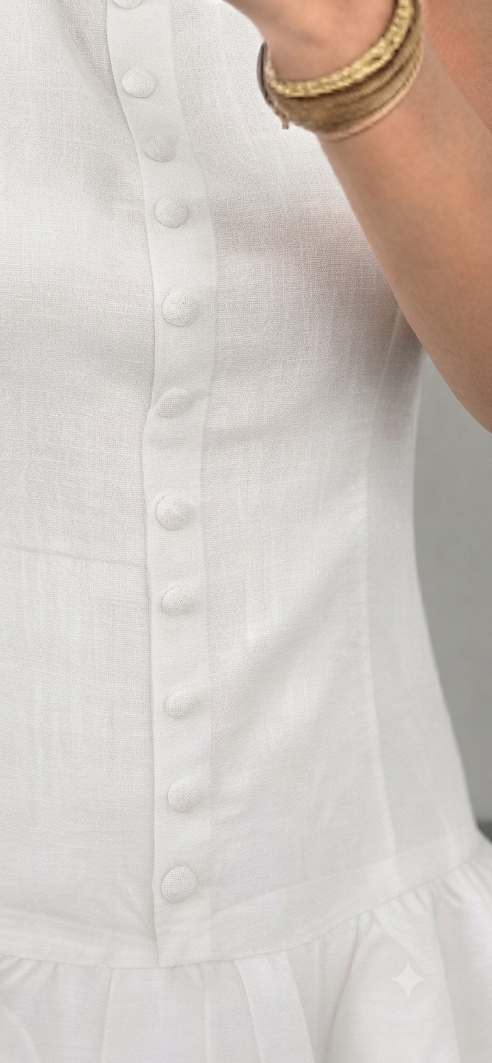 La Robe Maxi « Sienne » – Blanc Pur